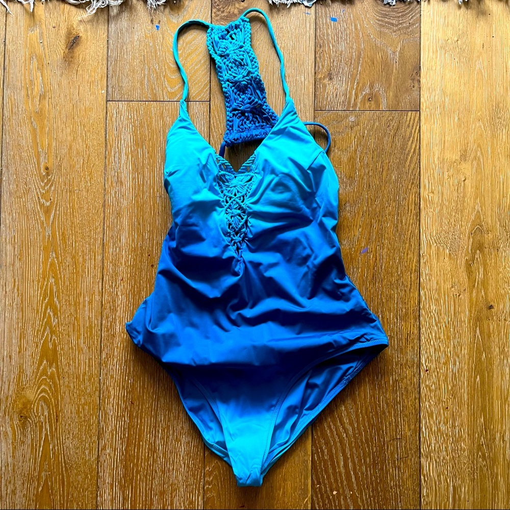 Nanette Lepore bathing suit blue size small